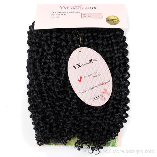3X Jerry curl crochet hair 10" Synthetic Afro Kinky Curly Crochet Twist Braiding Hair Ombre Short Blonde Grey braiding hair